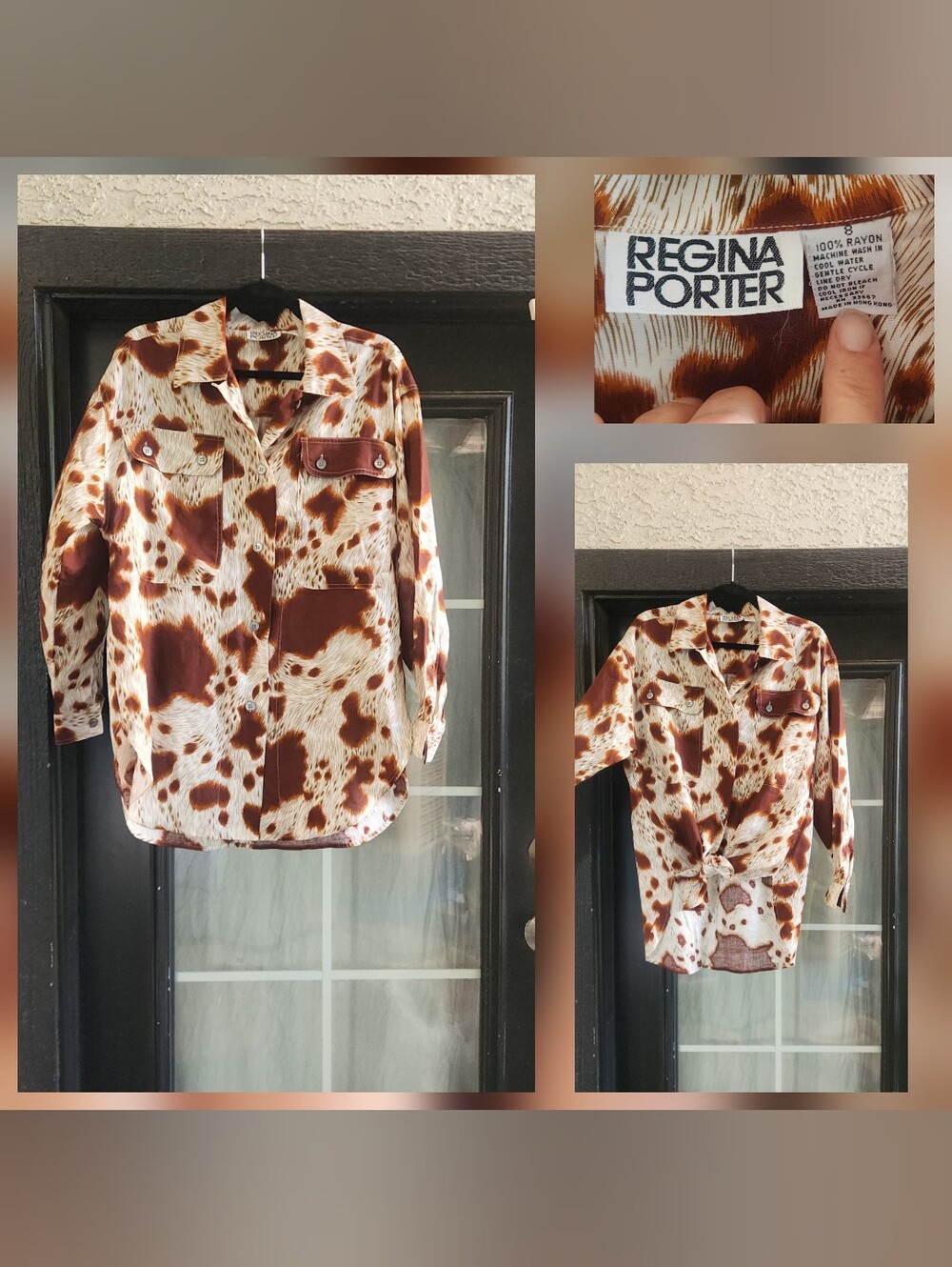This vintage Regina Porter long-sleeve button-down shirt - Picture 2 of 2